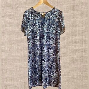 PERCEPTION CONCEPT Women’s Shift Dress (MEDIUM) – Navy Floral 🌸 Relaxed & Effor